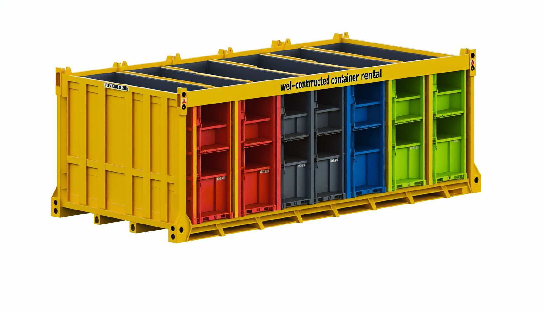 Containerutleie - ypperlig til sortering av alle typer avfall &ndash; illustrasjon 1