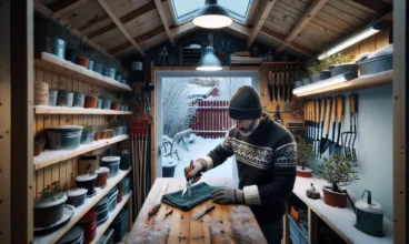 Hvordan oppbevare hageutstyr og planter om vinteren